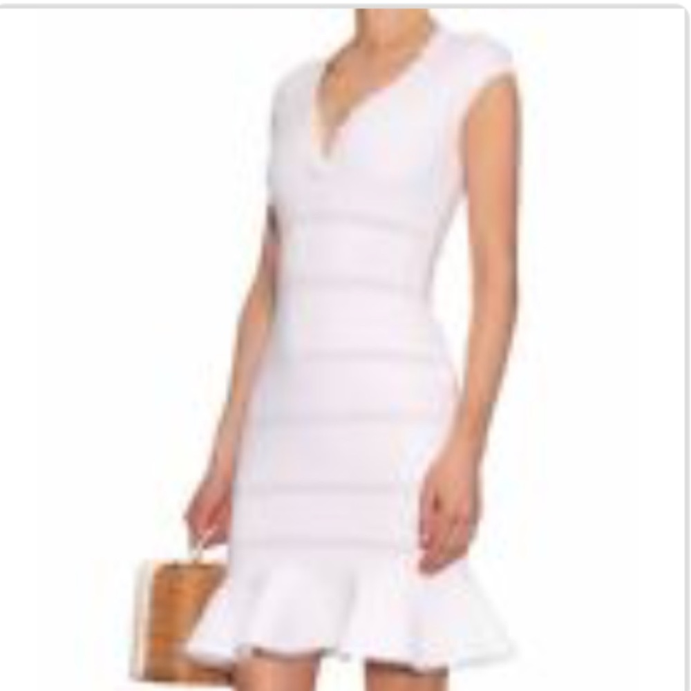 Alexander McQueen fitted cap sleeve peplum dress